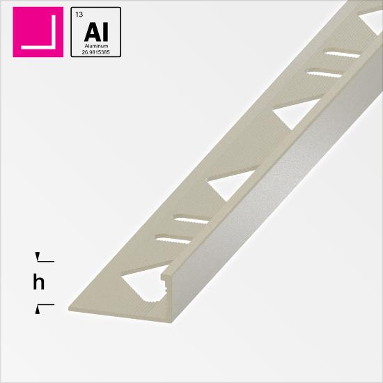 L-PROFIL "STONE GREIGE" PULVERLAKKERT I ALUMINIUM (L:250CM), ALFERPRO