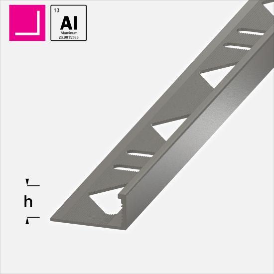 L-PROFIL "BASALT" PULVERLAKKERT I ALUMINIUM (L:300CM), ALFERPRO